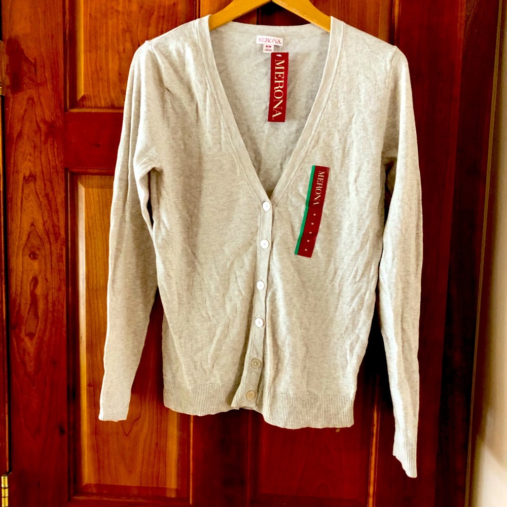 New tan cardigan